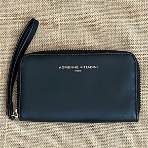 Black Vegan Leather Wristlet